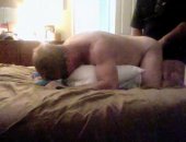 Naked dude gets huge gay cock in the ass