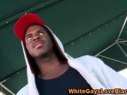 Black thug white guy blowjob