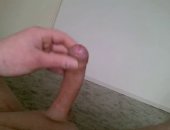 Skinny Long Cock Explodes with Cum