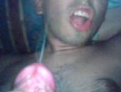 spraying cum shots in his mouth
