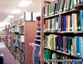 book worm jerks it at the library