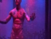 Ripped Hunk Dances in Glass Room