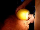 Big Uncut Cock Fucks a Melon