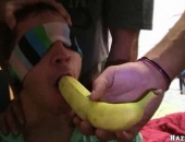 Straight Boy Gets Banana Mouthed