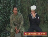 Marine Recieves His First Blowjob