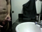 Hairy Guy Pisses in Sink